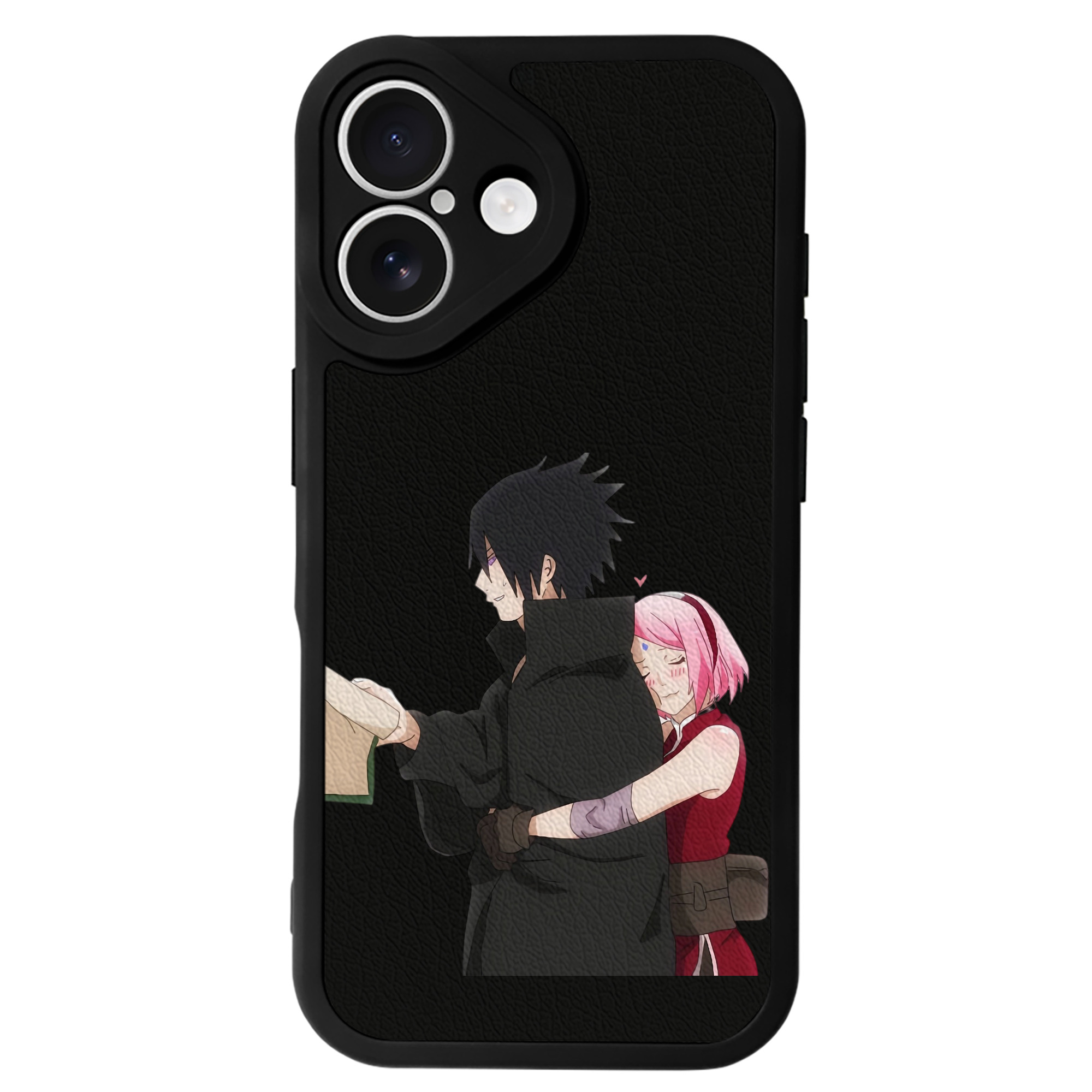 （画像用） NARUTO -ナルト- うちは サスケ Uchiha Sasuke 【iPhone 16シリーズ対応】シリコンスマホケース（レザー調） 材質：シリコン